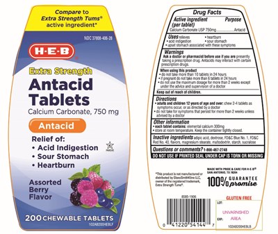 Heb Extra Strength Assorted Berry 200 Chewable Tablets (881 88 Antacid Calcium Image)